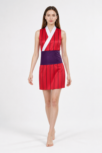 Short, Sleeveless Makio Cosplay Dress Costume Dresses detail