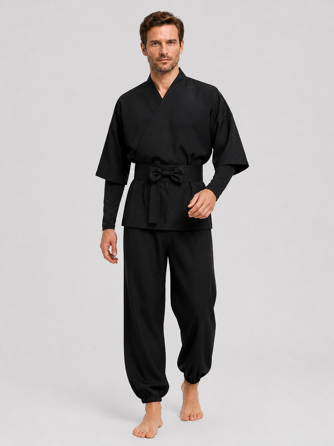 Anime-Style Ninja Cosplay Costume, Top and Pants Set