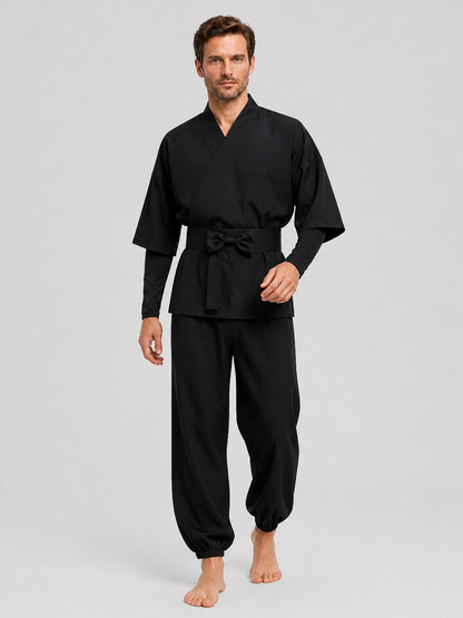 Anime-Style Ninja Cosplay Costume, Top and Pants Set