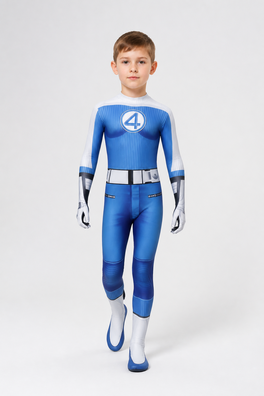 Fantastic Four Number 4 Jumpsuit for Cosplay Costumes detail