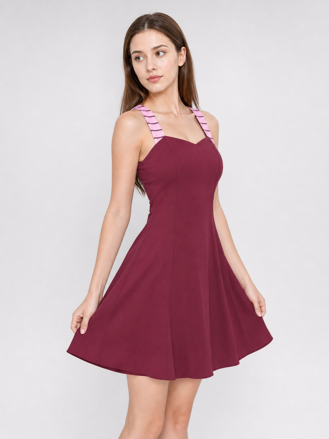 Mirajane Cosplay Dress with Bow and Pendant