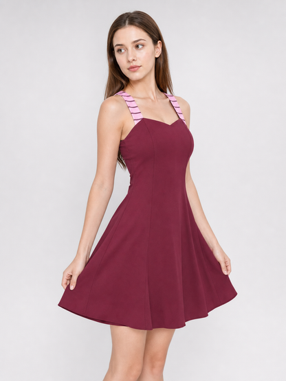 Mirajane Cosplay Dress with Bow and Pendant