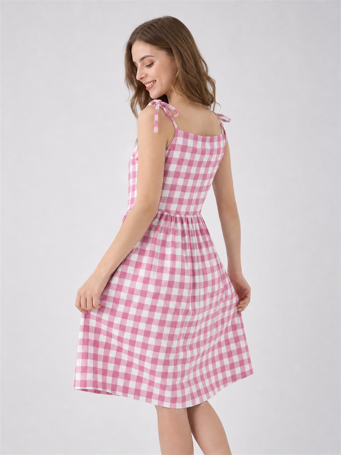 Barbie-Style Costume: Plaid Dress and Hat
