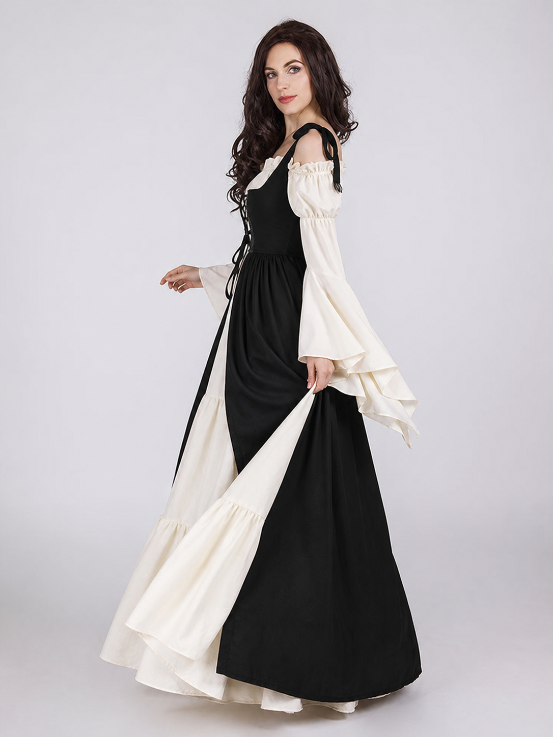 Gothic Costume in Medieval Style, Black