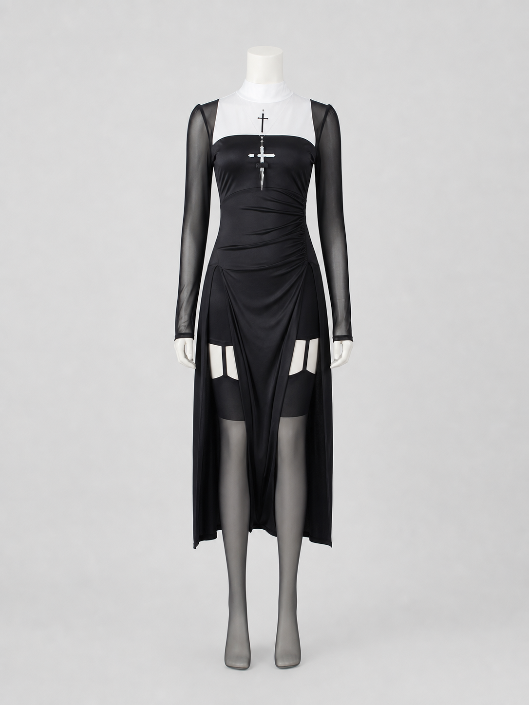 Nun-Style Carnival Costume with Headwear