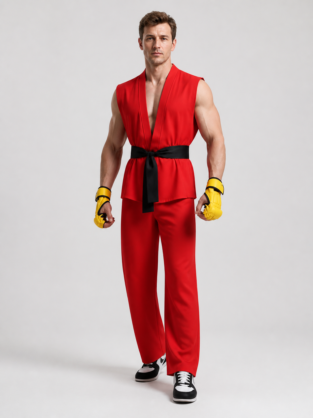 Ken Street Fighter Cosplay Costume: Top, Pants, Belt Costumes detail 2