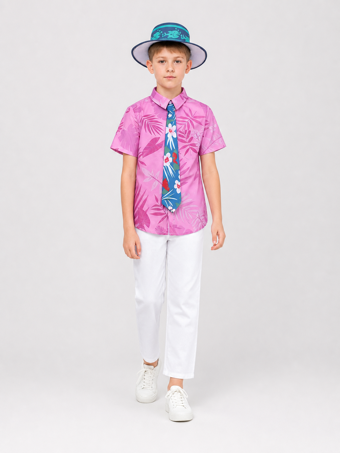 Nick Cosplay Costume: Shirt, Pants, Tie, Hat Costume Headwear detail