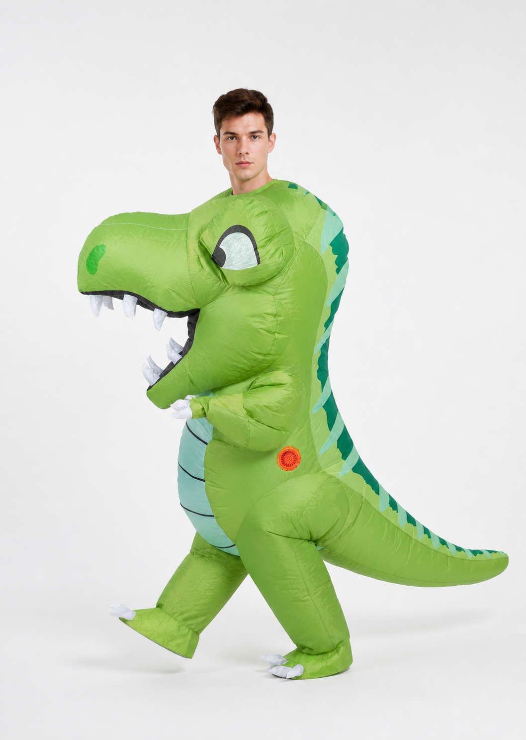 Green Dinosaur Costume with Tail and Eyes Costumes detail 2