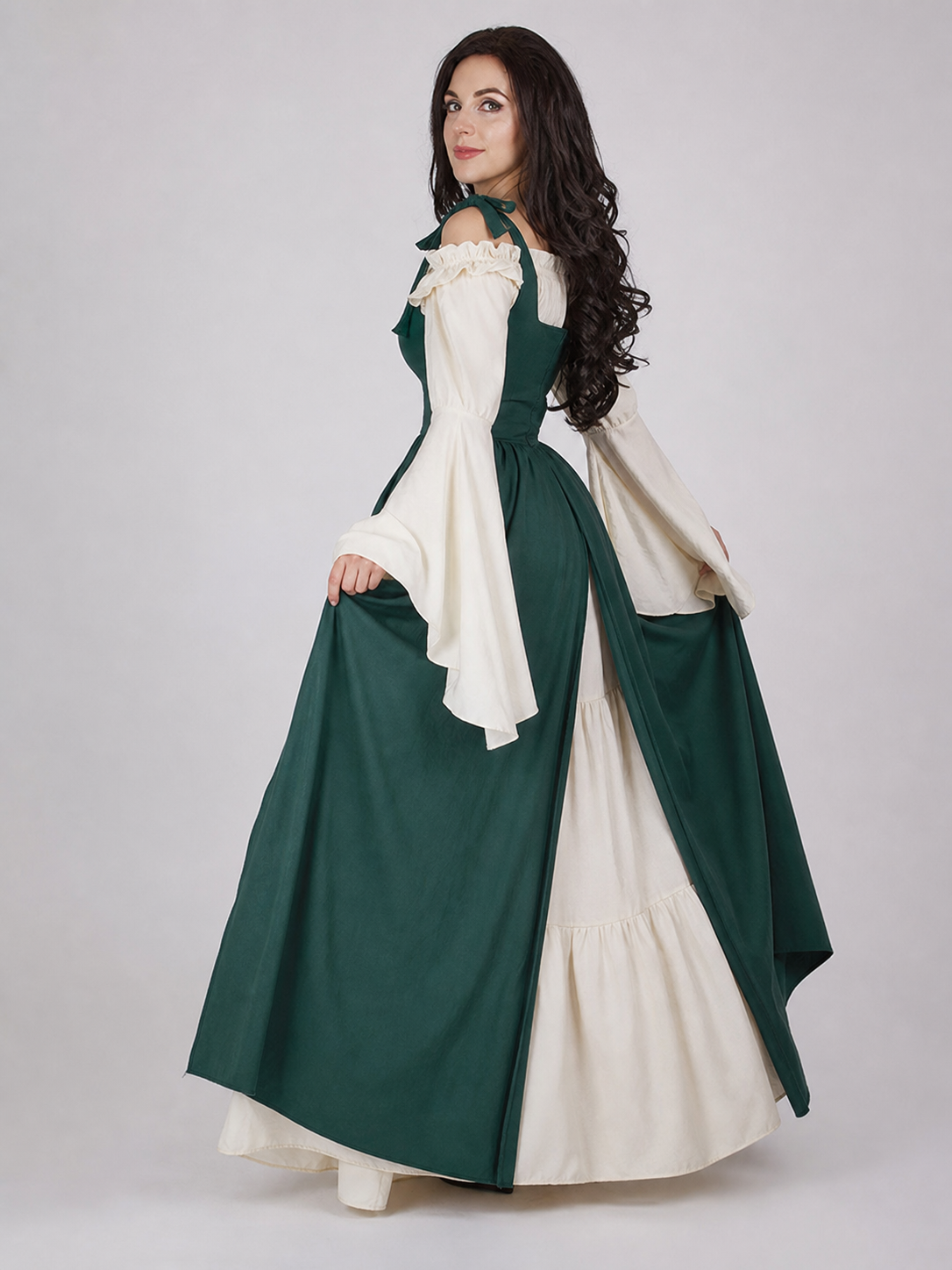 Layered Renaissance-Style Costume Dress