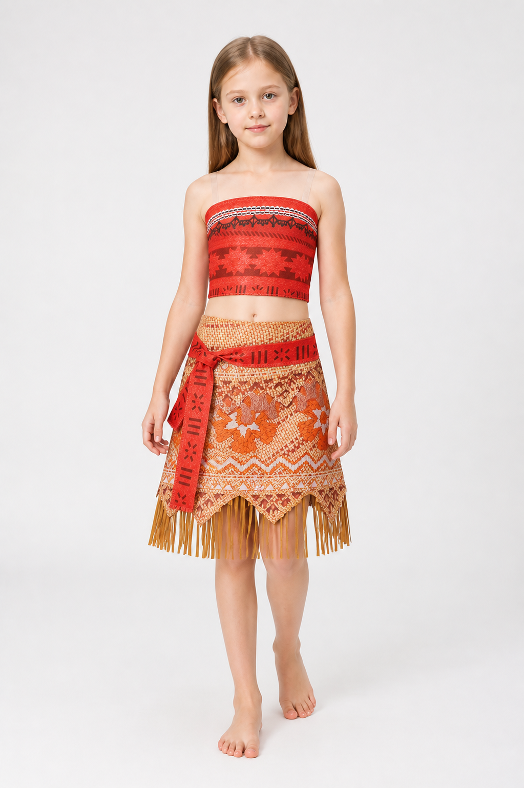 Girls' Carnival Costume with Fringe Top and Skirt Costumes detail 2