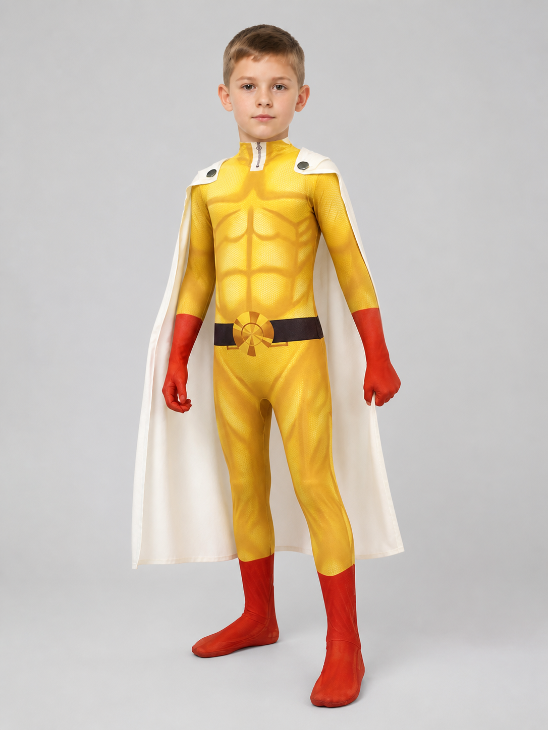 Saitama Costume from One-Punch Man for Cosplay with Cape Costume Capes detail 2