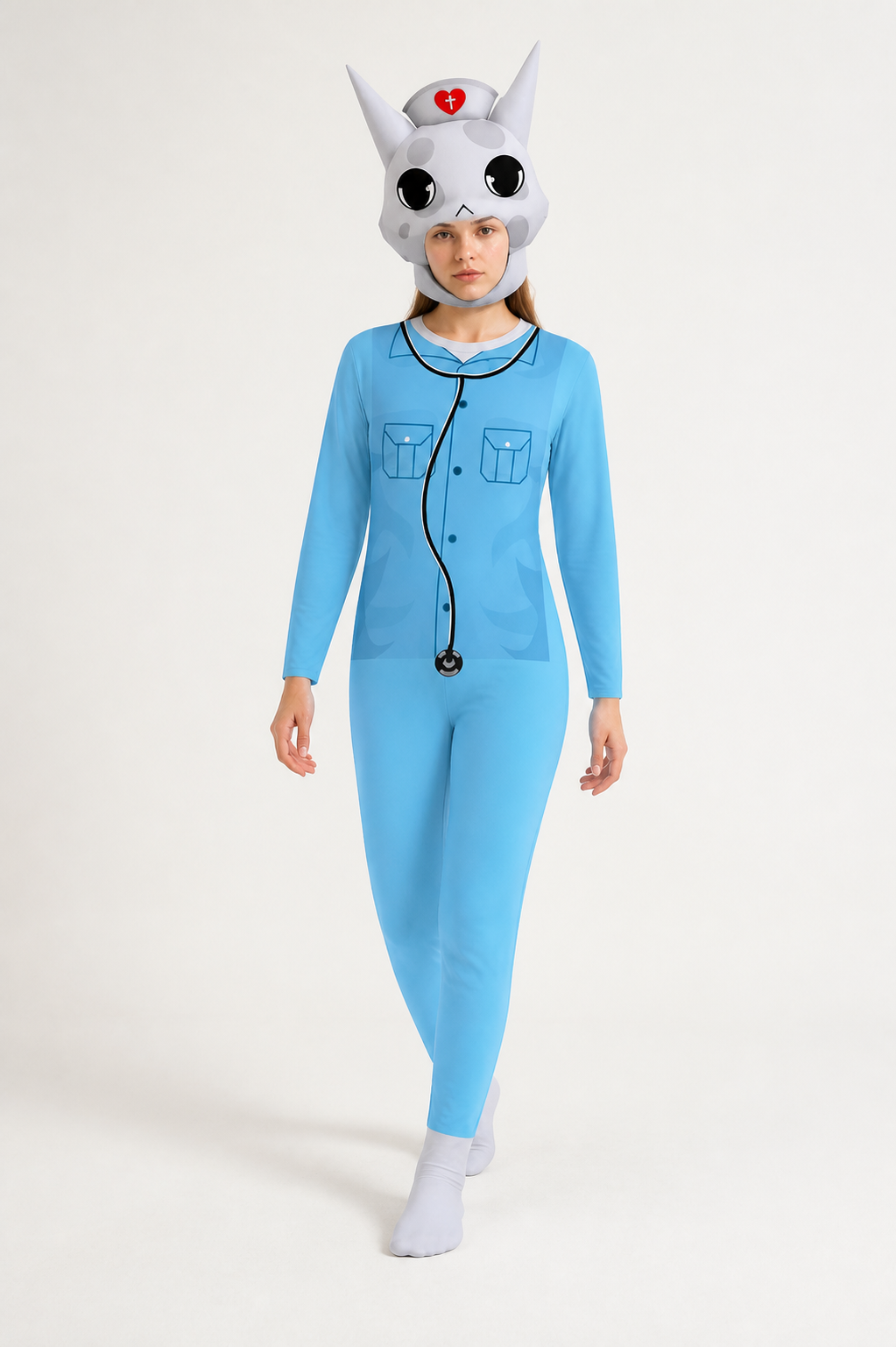 Carnival Rabbit Doctor Costume with Red Cross