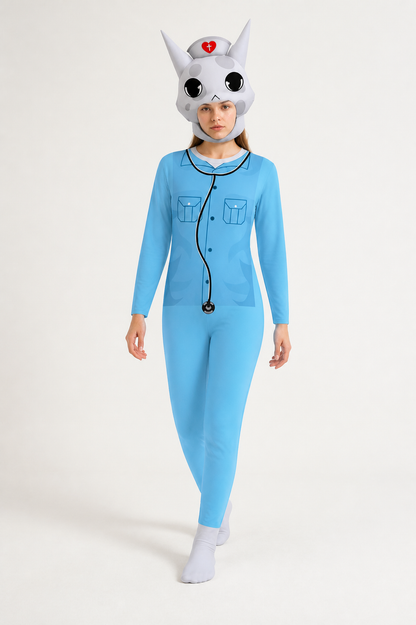 Carnival Rabbit Doctor Costume with Red Cross