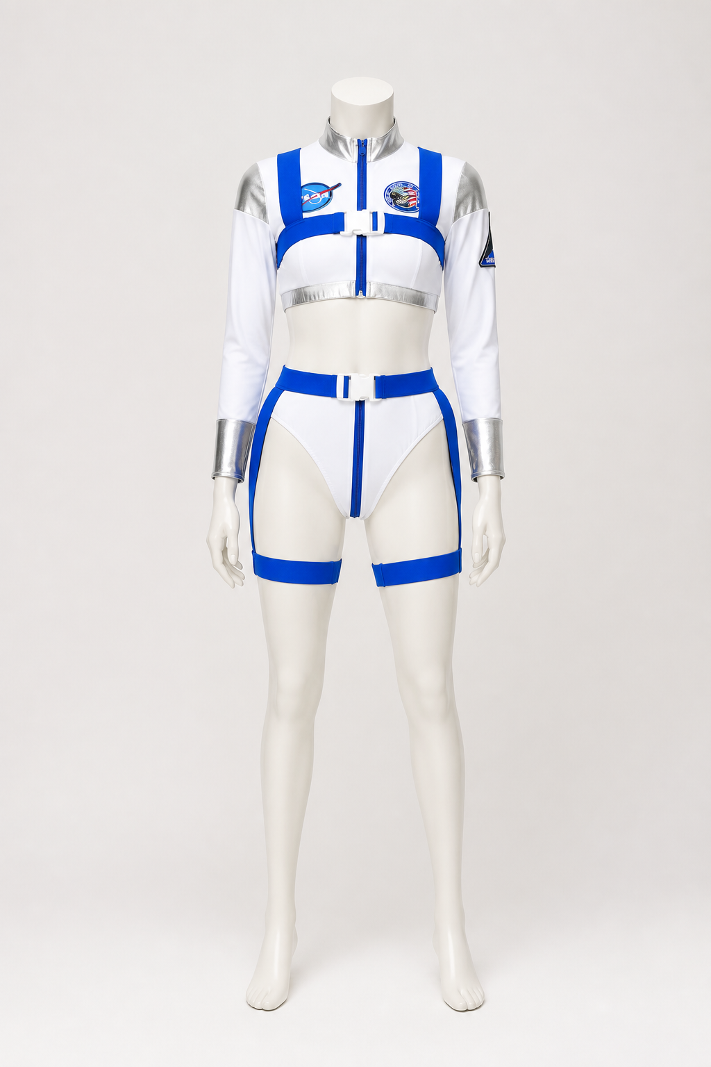 White and Blue Space-Themed Stage Costume Costumes detail 2