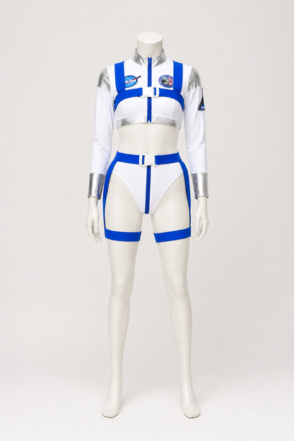 White and Blue Space-Themed Stage Costume Costumes detail 2