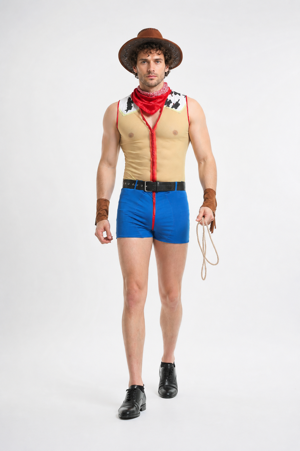 Cowboy Costume with Vest and Shorts for Role-Playing Costumes detail