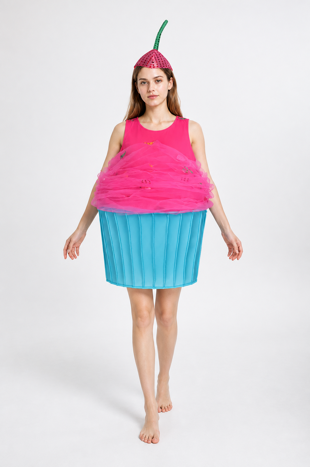 Cupcake Costume with Headwear for Parties