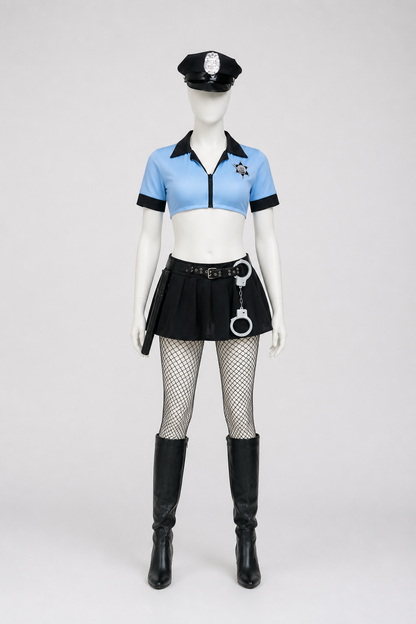 Police Costume with Short Blouse and Skirt Costumes detail 2