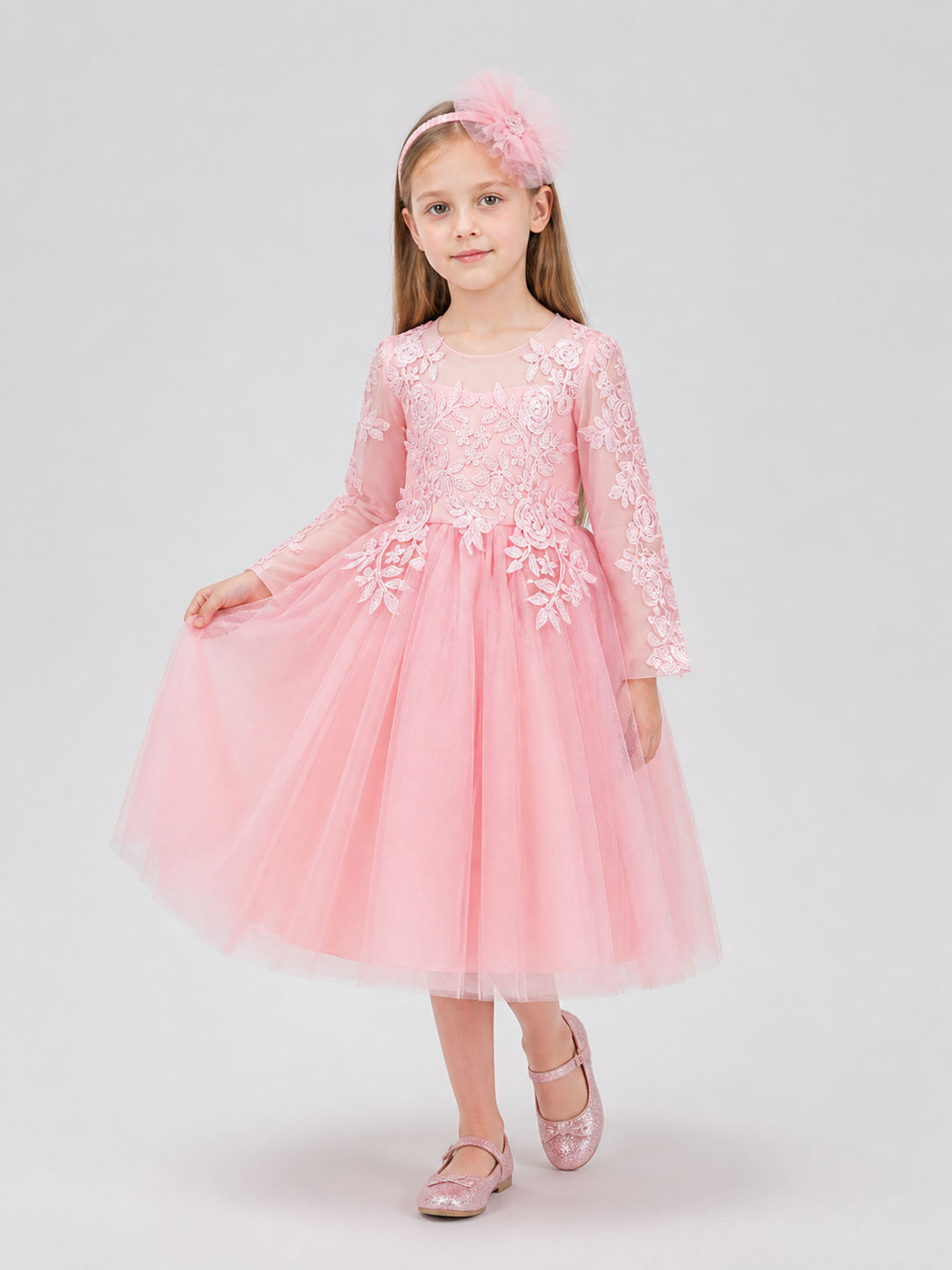 Princess Dress with Sequins, Embroidery, and Headband Costume Dresses detail 2
