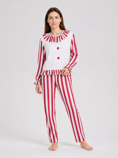 Clown Cosplay Costume, Red and White, 2-Piece Costumes detail 2