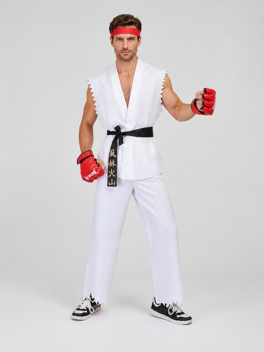 Ryu Street Fighter Cosplay Costume, White Set Costumes detail 2