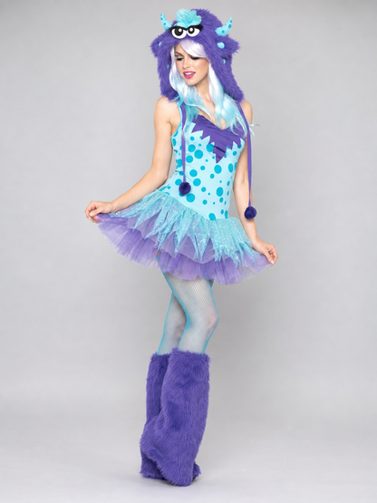 Monster cosplay costume with hood and leg warmers
