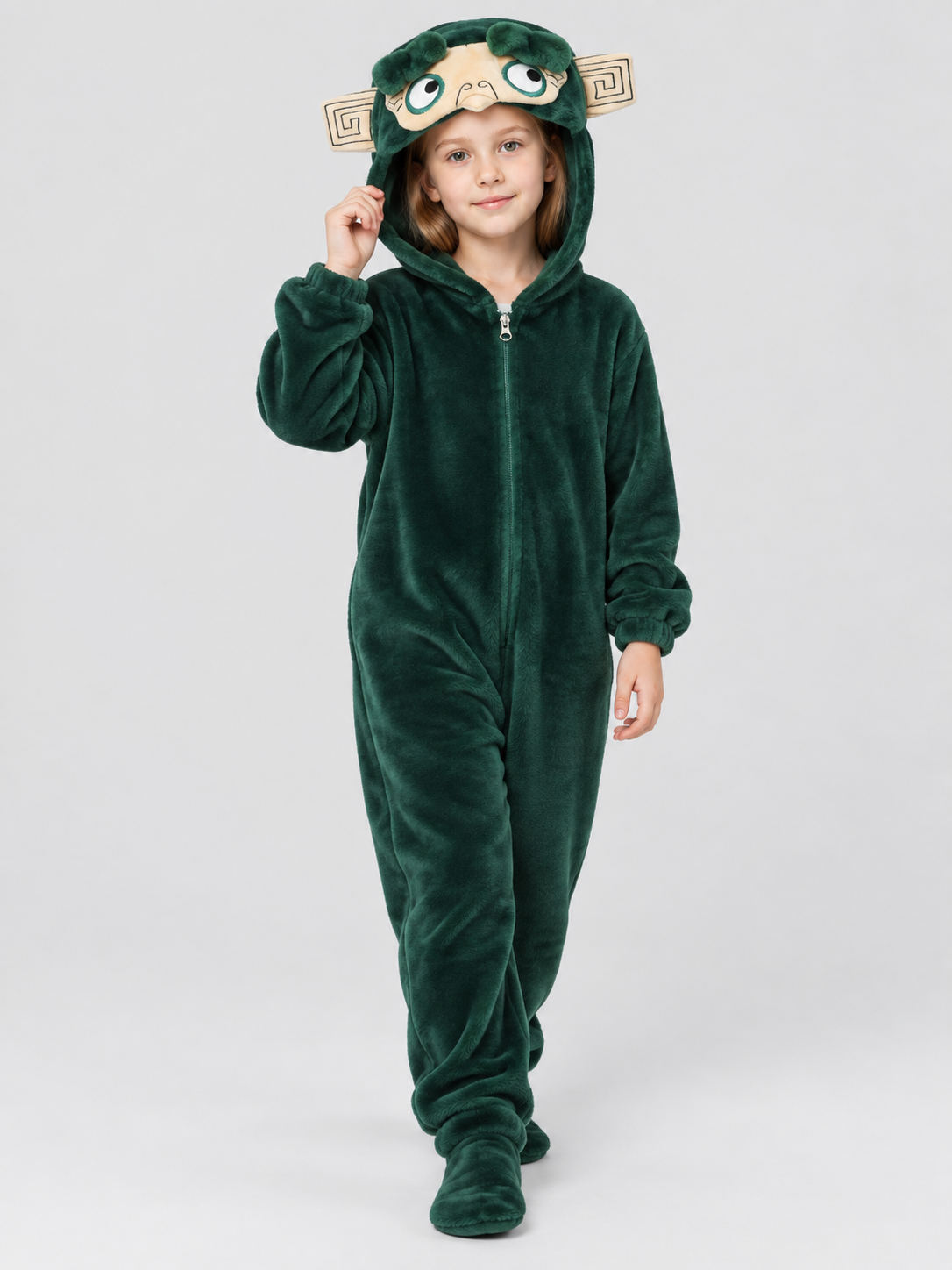 Kids' Hooded Dragon Pajama Bodysuit