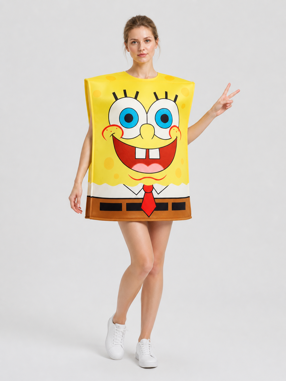 SpongeBob Cosplay Costume, Sleeveless Cape Costume Capes detail