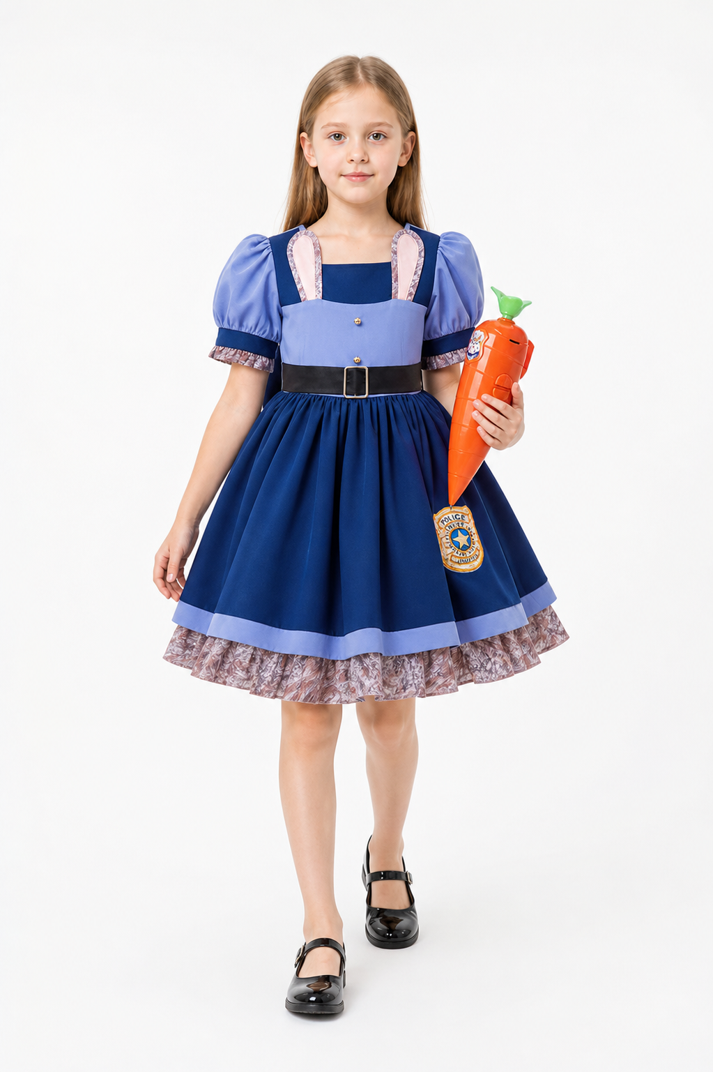 Police Rabbit Carnival Costume with Carrot