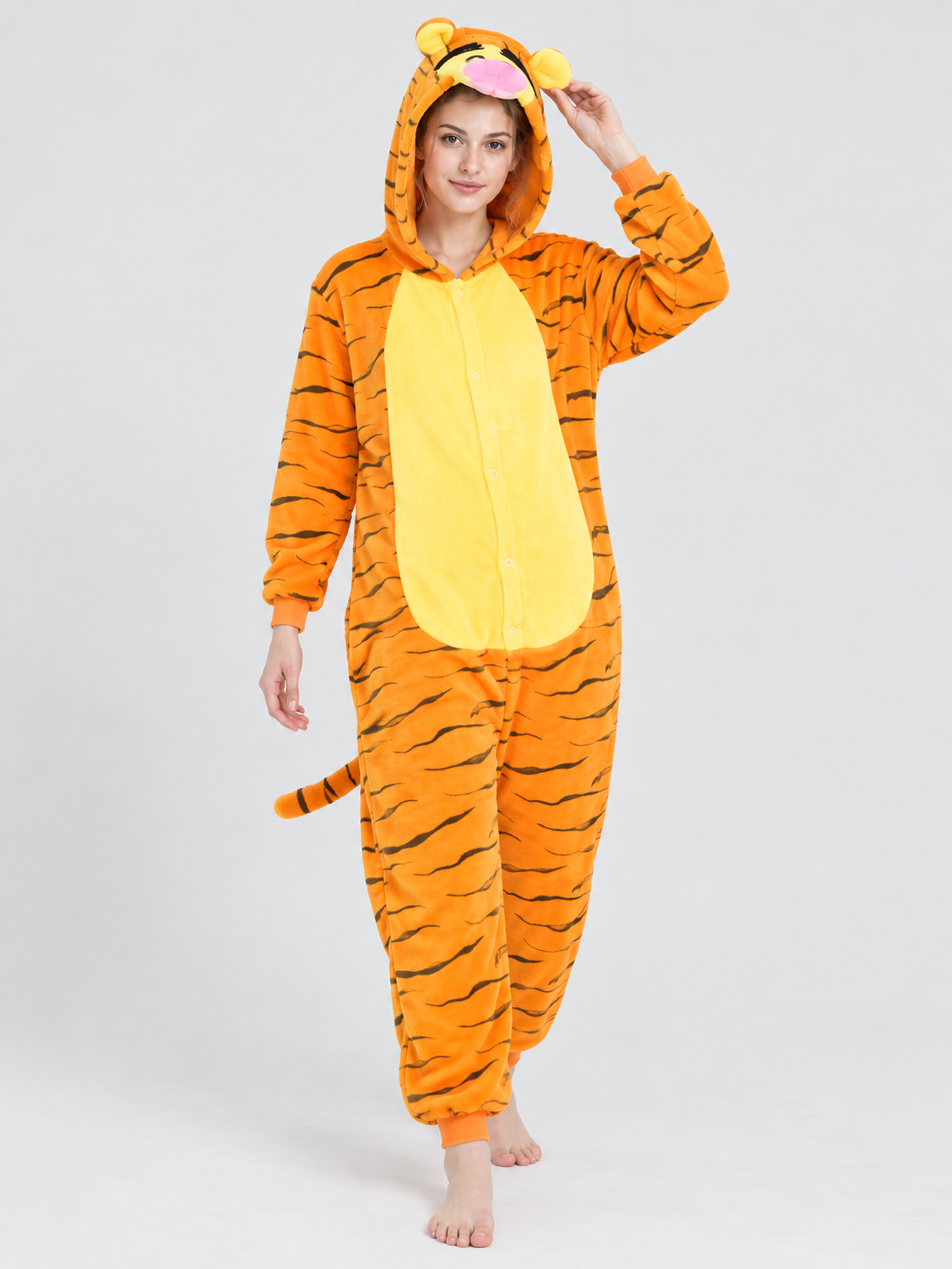 Tiger Kigurumi Pajama with Hood and Tail