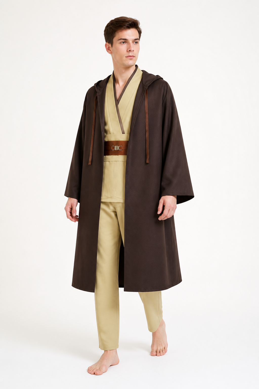 Obi-Wan Cosplay Costume with Cloak and Belt Costume Capes detail 2
