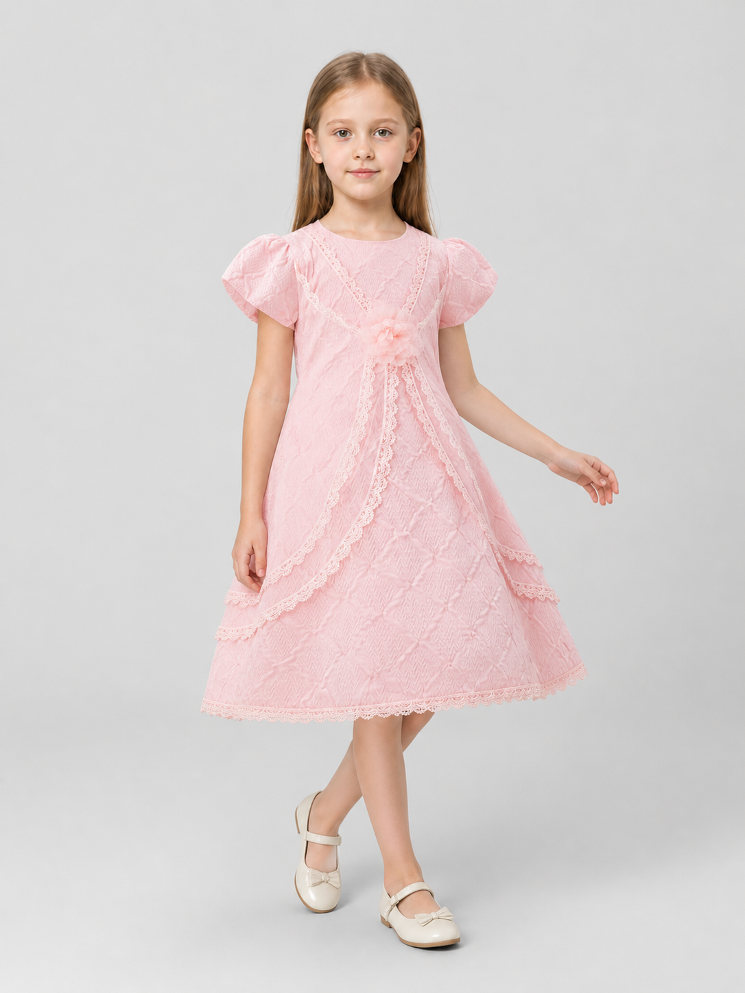 Dressy Princess Dress for Girls with Lace Costume Dresses detail 2
