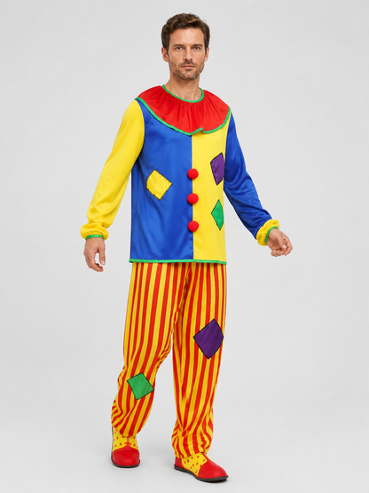 Clown Costume, Two-Piece, Multicolor