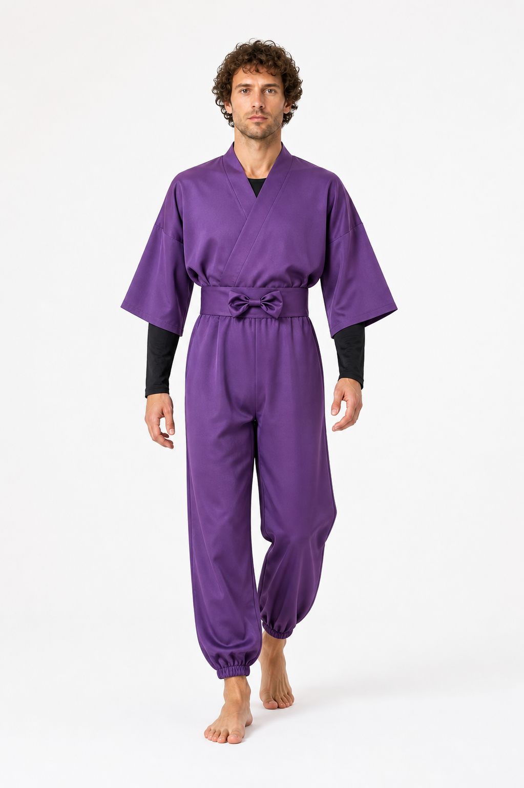 Ninja Cosplay Jumpsuit with Wide Sleeves Costumes detail 2