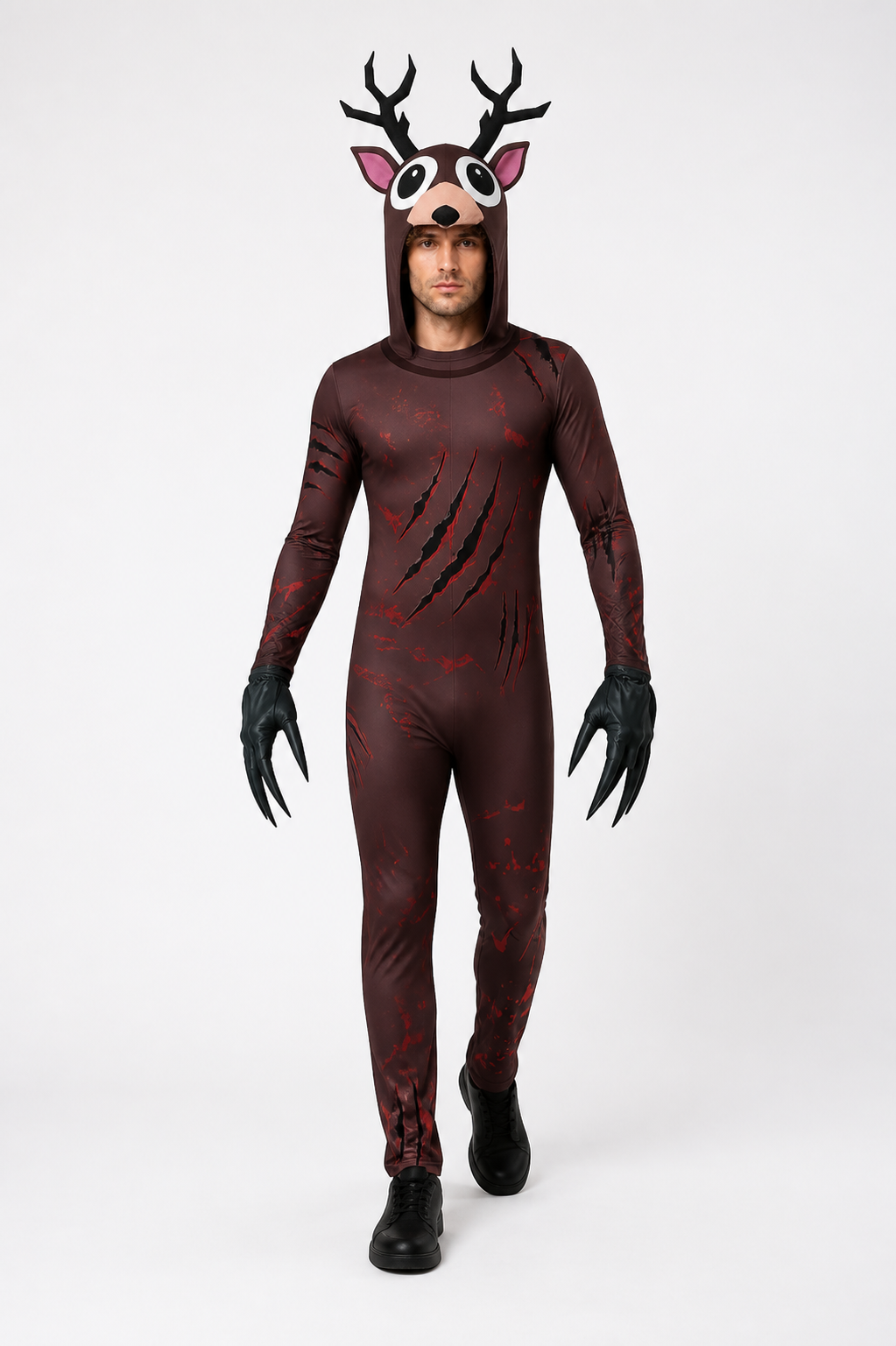 Deer Jumpsuit with Antlers and Clawed Gloves product detail 2