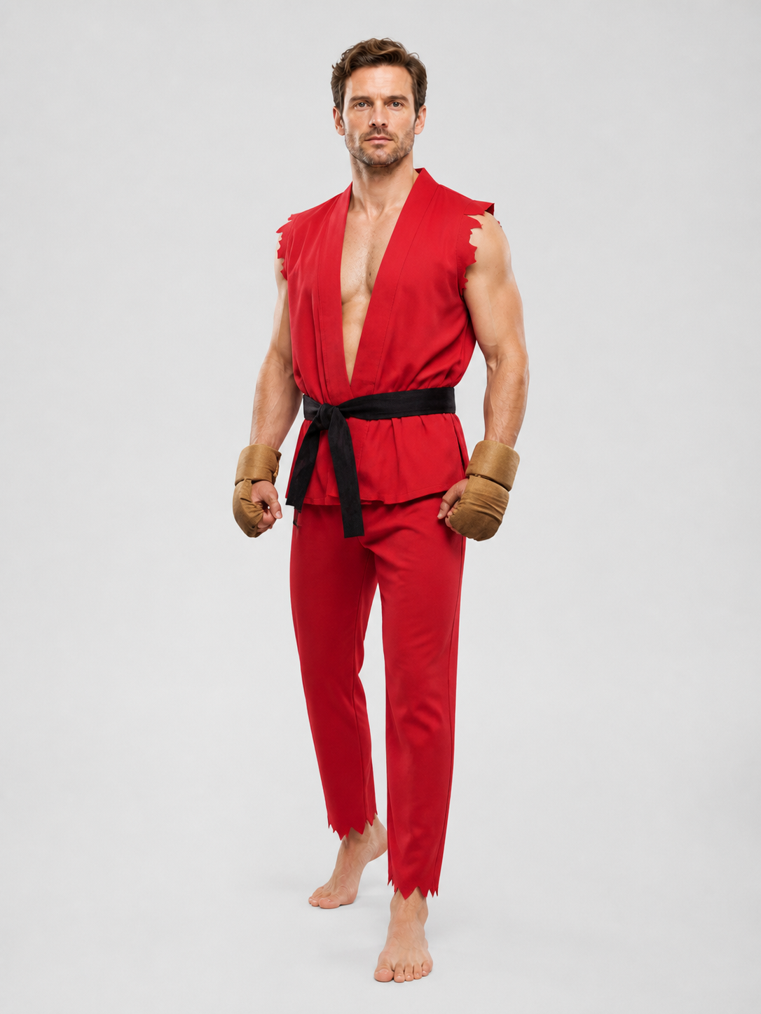 Street Fighter Cosplay Costume: Sleeveless Top, Pants, Belt Costumes detail 2