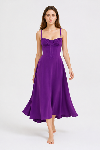 Purple Spaghetti-Strap Dress with a Full Skirt Costume Dresses detail 2