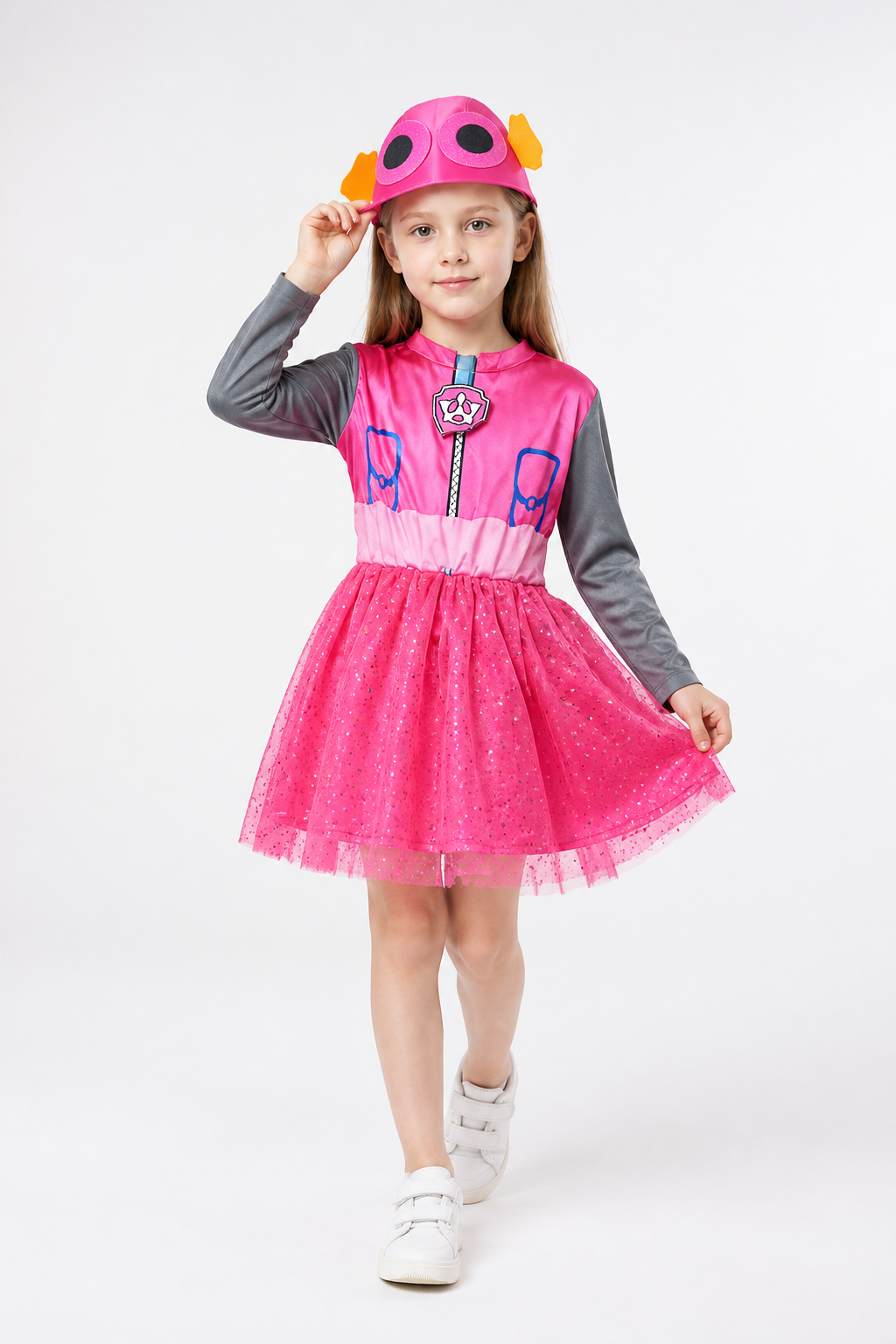 Children's Skye costume from Paw Patrol with hat Costume Headwear detail 2
