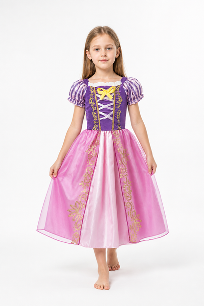 Rapunzel Princess Costume Dress for Children, Full-Skirted Costume Dresses detail 2