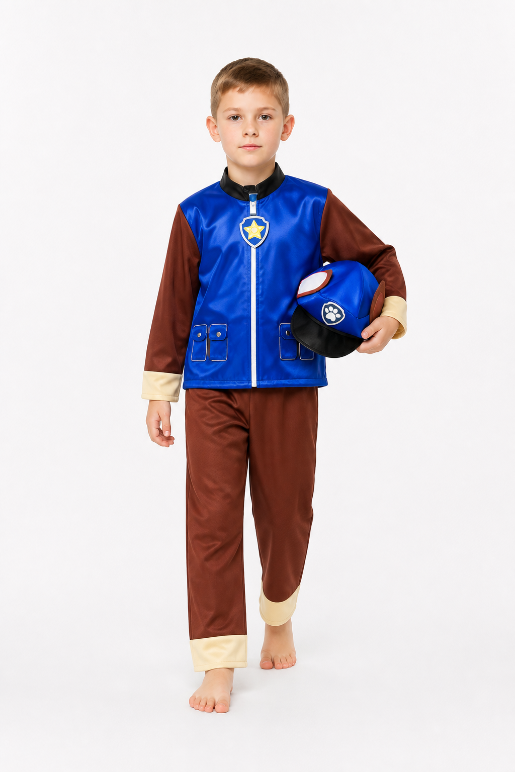 Kids' blue PAW Patrol costume with hat Costume Headwear detail 2