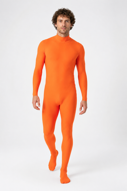Orange One-Piece Faceless Jumpsuit for Performances product detail 2
