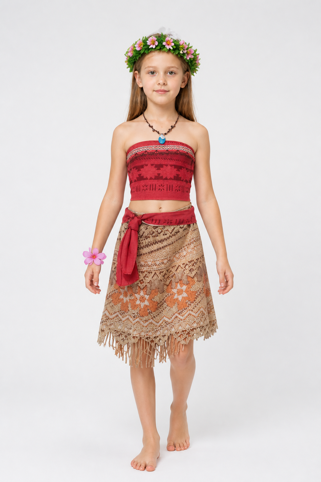 Moana Carnival Costume with Skirt and Accessories Costume Accessories detail 2