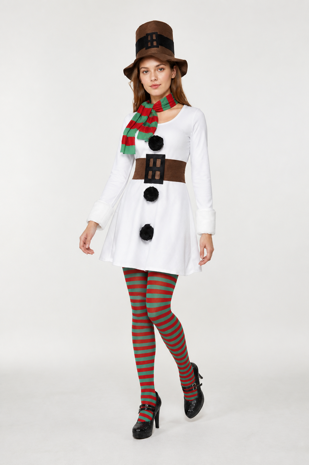 Christmas Snowman Costume with Dress and Hat Costume Dresses detail