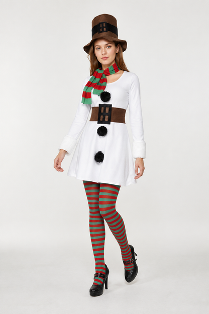 Christmas Snowman Costume with Dress and Hat Costume Dresses detail