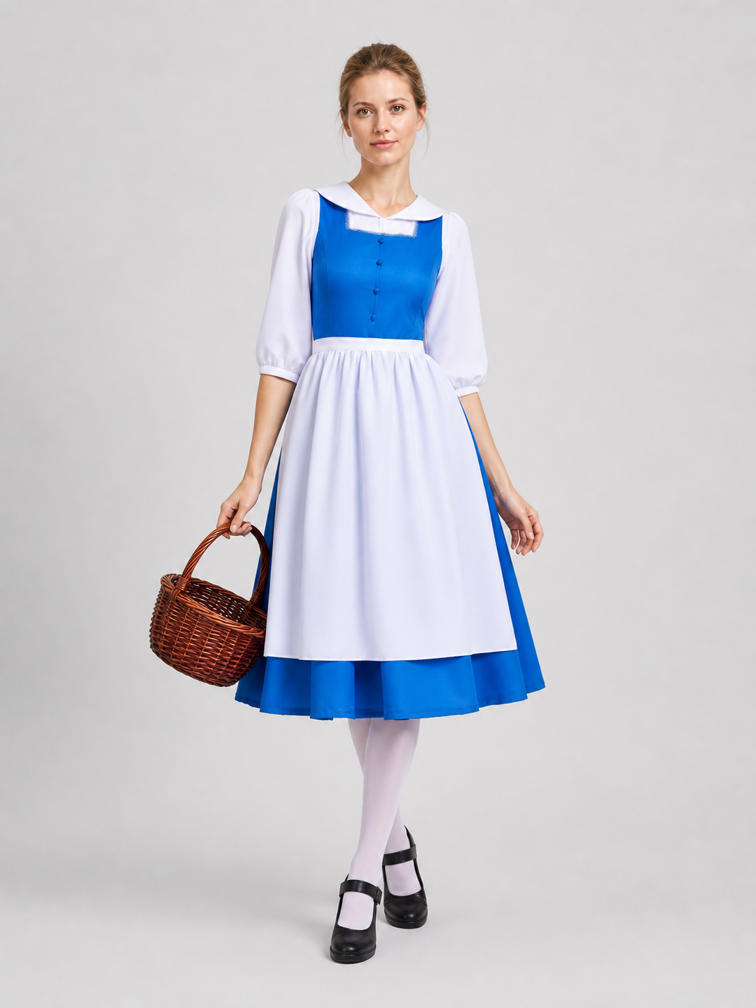 Alice cosplay dress, blue and white, with apron Costume Dresses detail 2