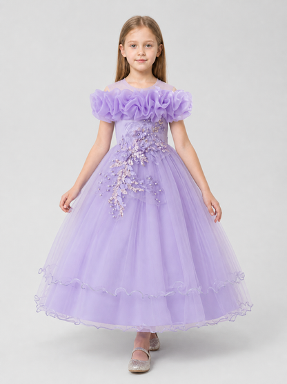 Light Purple Princess Dress with Full Skirt Costume Dresses detail 2