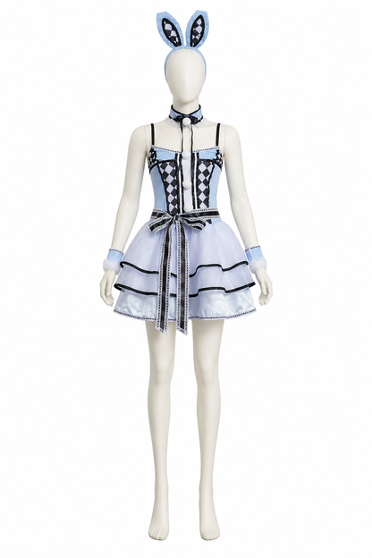 Bunny Cosplay Costume with Ears and a Full Skirt