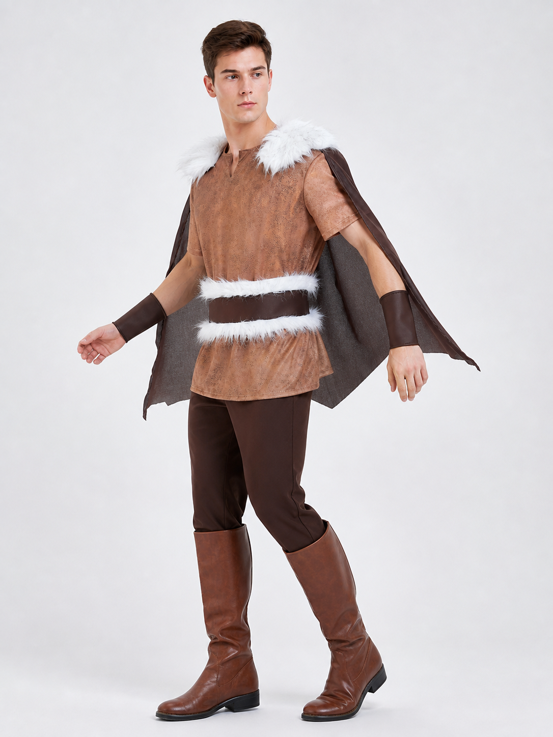 Medieval Costume with Cloak, Belt, and Boots