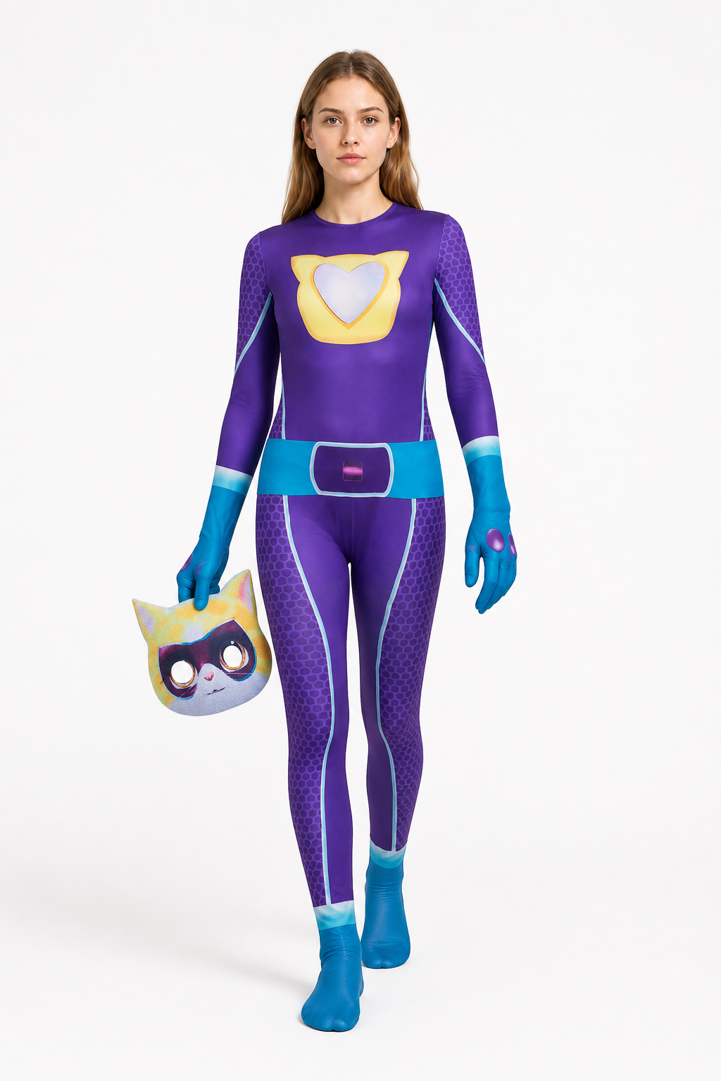 SuperKitties Carnival Costume, One-Piece with Mask Costume Masks detail