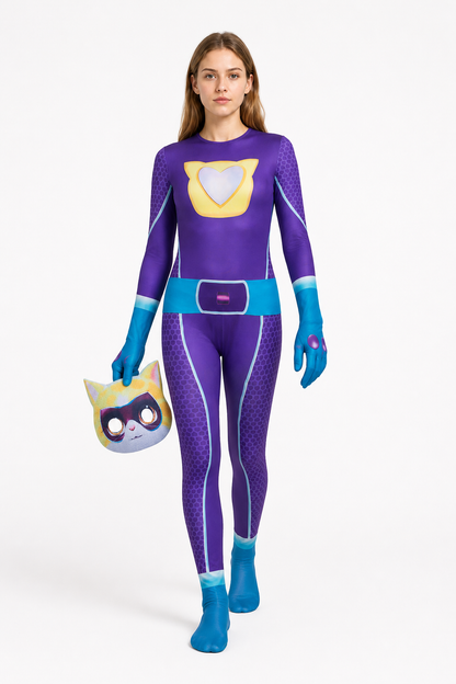 SuperKitties Carnival Costume, One-Piece with Mask Costume Masks detail